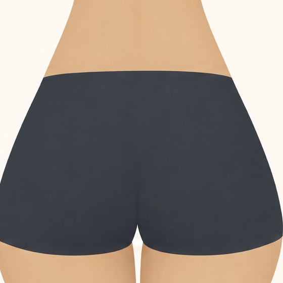 A-shape butt shape from the back