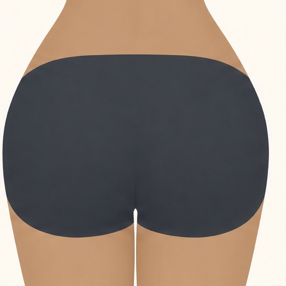 Round butt shape from the back