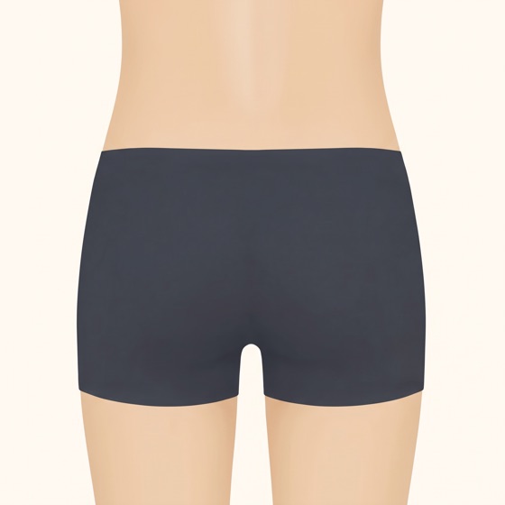 Flat butt shape from the back