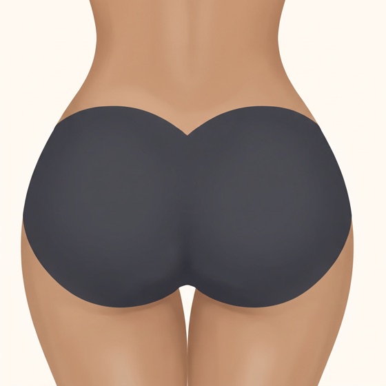 Heart butt shape from the back