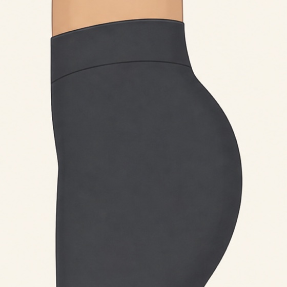Round butt shape from the side