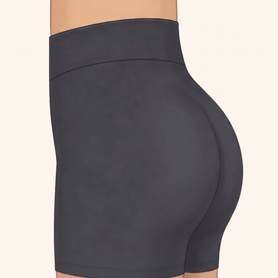 Heart butt shape from the side